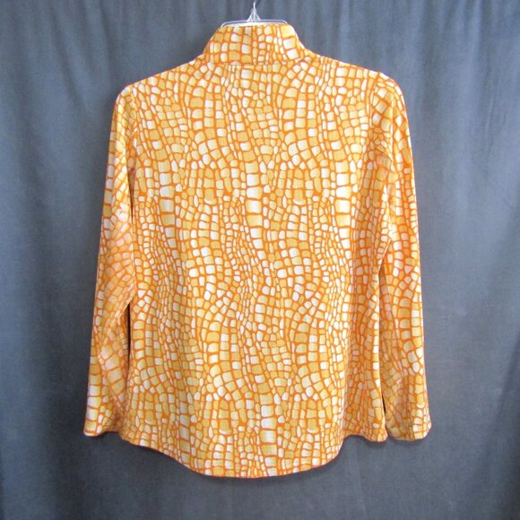 Ibkul 1/4 Zip Pullover Top Womens Size M Orange Alligator Golf Tennis Pickleball - Picture 5 of 9